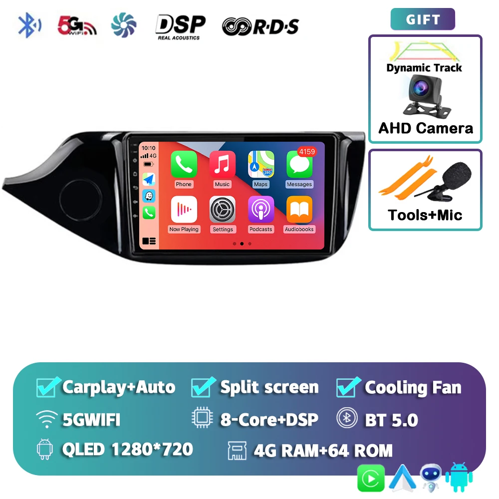 

Android 15 для Kia Ceed Cee'd 2 JD 2012-2018 2K QLED стерео автомобильный радиоприемник мультимедийный видеоплеер AI Voice CarPlay 4G GPS головное устройство