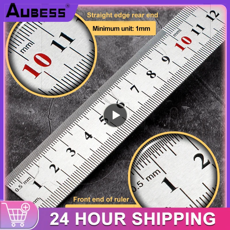 

Straight Ruler Centimeter Inches Scale Ruler 30cm/12 Inch Measuring Tool Stainless Steel Double Side Metric Rule Measuring Tools