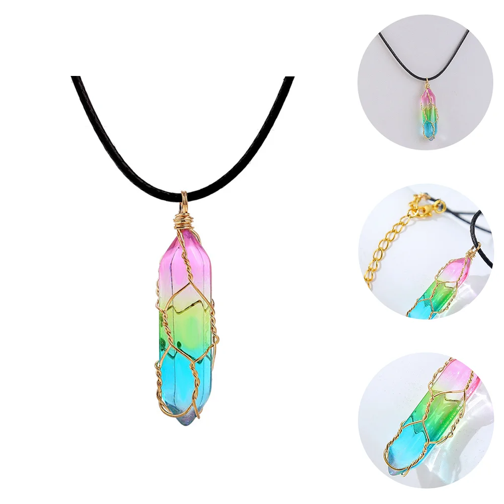 

Necklace with Rhombus Cut Clavicle Accessories Neck Pendant