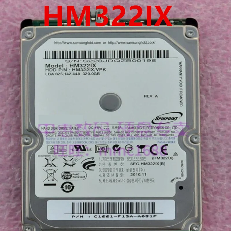 

95% New Original Mobile Hard Disk Drive For Samsung 320GB 2.5" For HM322IX