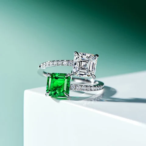 Кольцо Huitan Q378/Q379 из латуни с цирконием для женщин