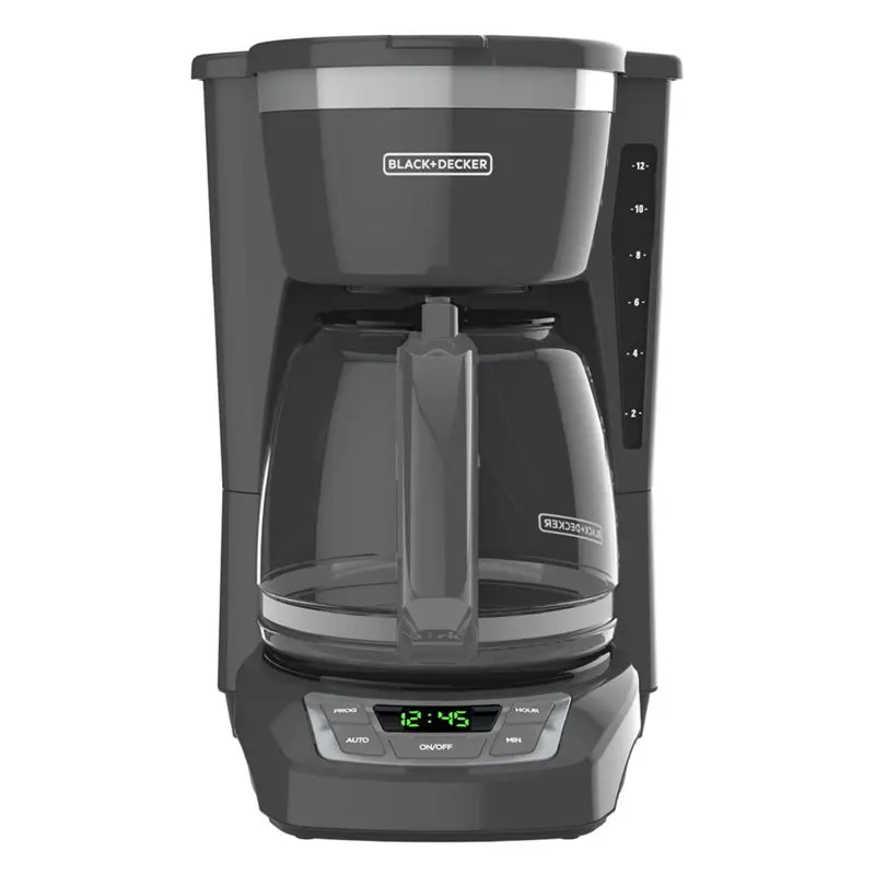 

HOT SALE Black and 12 Cup Programmable Coffee Maker in Gray 2023