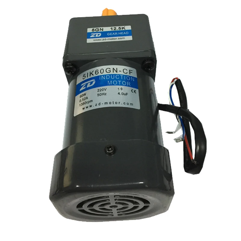 5IK60GN-CF 220V 50HZ 60W AC Geared Motor High Torque Fixed Speed Electric Single Phase Motors 3K-200K Ratio