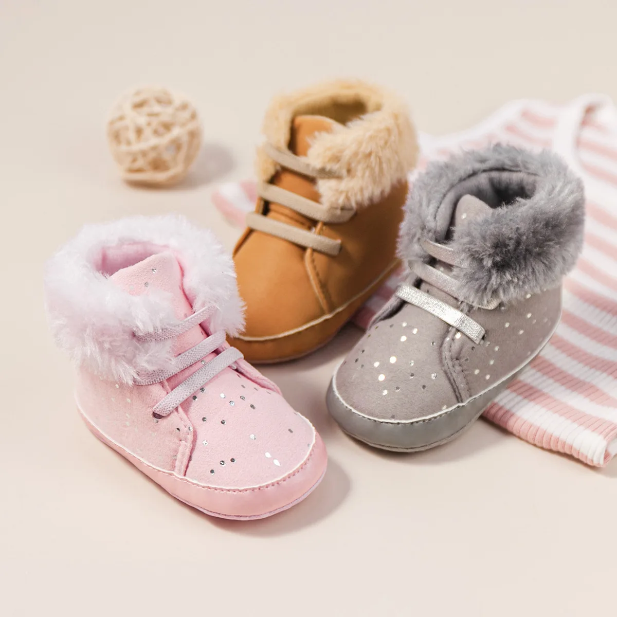 

Новинка 2023, зимние детские ботинки, ботинки для мальчиков и девочек, теплые Нескользящие ботинки из хлопка на мягкой подошве для начинающих ходить, обувь для детской кроватки