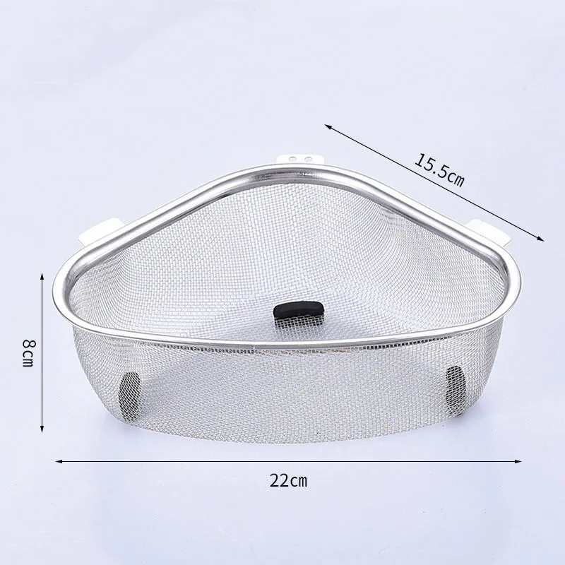 1 шт. треугольная сливная корзина для раковины из нержавеющей стали