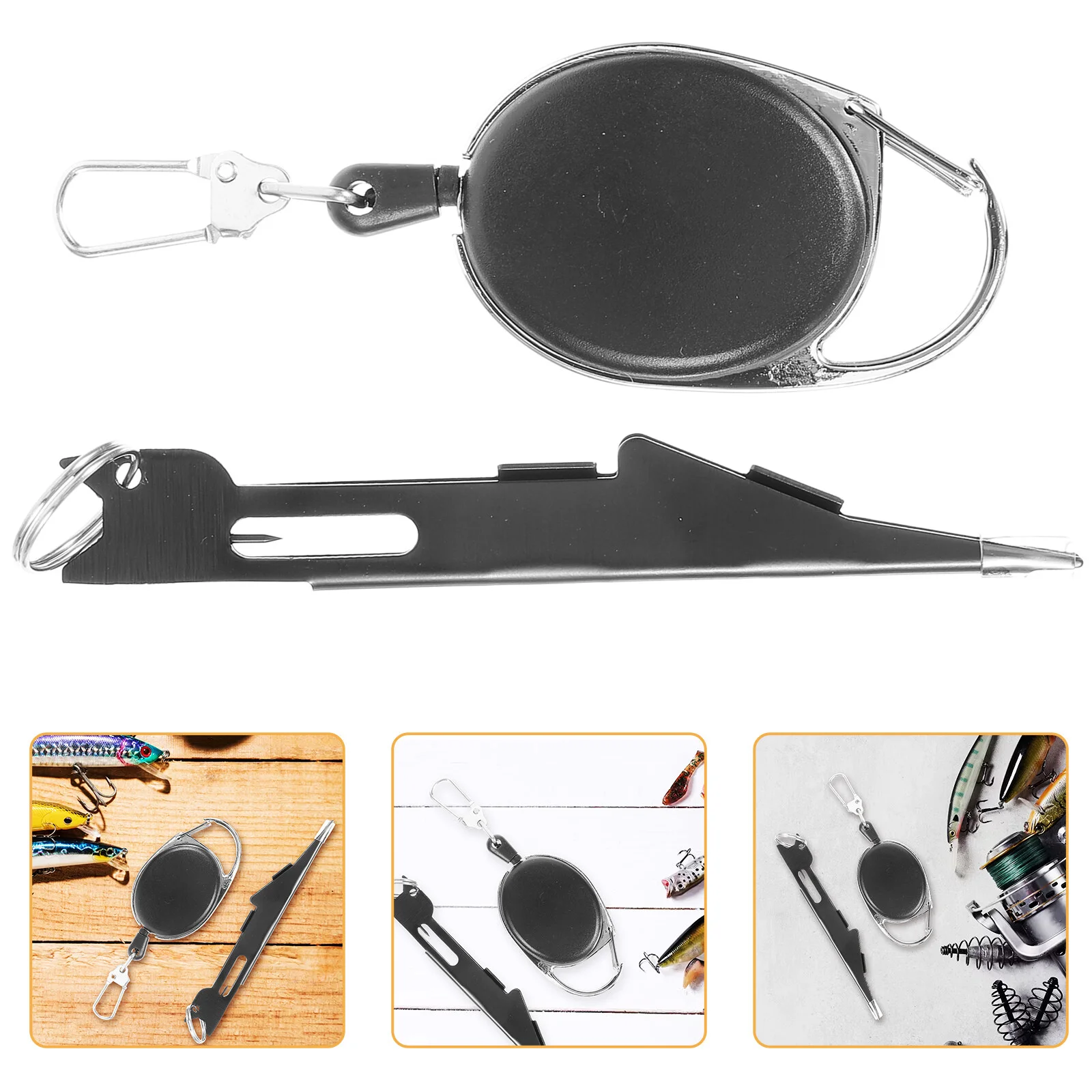 

Supplies Portable Line Knotting Tool Hook Tying Device Fishing Tier Lace Tools Stainless Steel Quick Tieing Kit Outdoor