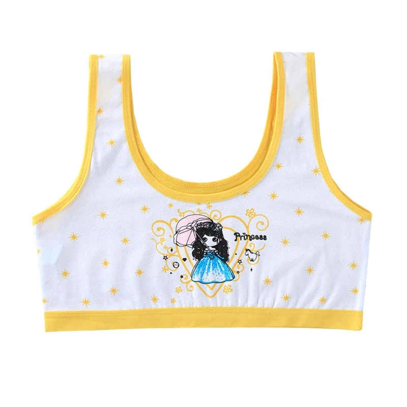 Wide Straps Girls Bra Breathable Underwear Lingerie Teens Training Bra Vest Teenage Undercloth for Children