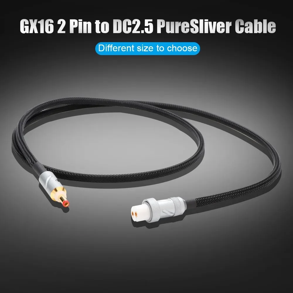 1 шт. чистый твердый серебряный кабель постоянного тока HI-End GX16 Pin до 5 5*2 мм 2 для
