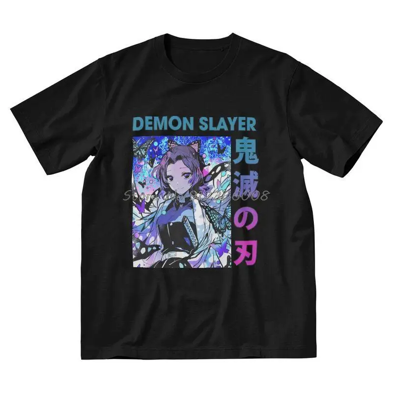 

Demon Slayer Kimetsu No Yaiba T-shirt Men Novelty T Shirt Anime Manga Shinobu Kocho Tshirt Cotton Tee Tops Harajuku Streetwear