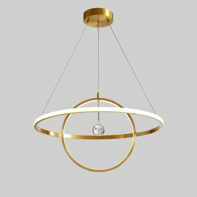 Современный кольцевой Алюминий подвесной светильник с Гостиная Обеденная Lamparas De