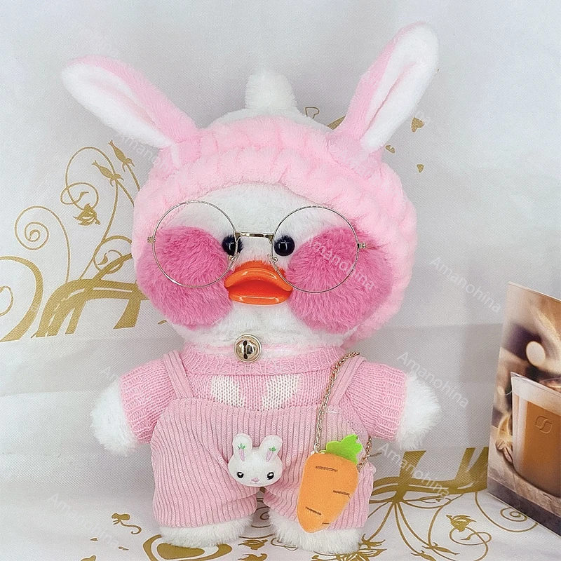 

30cm Kawaii Cafe Mimi LaLafanfan Yellow Duck Plush Toy Stuffed Soft Cartoon Aesthetic Doll Animal Pillow Gril Kids Brithday Gift