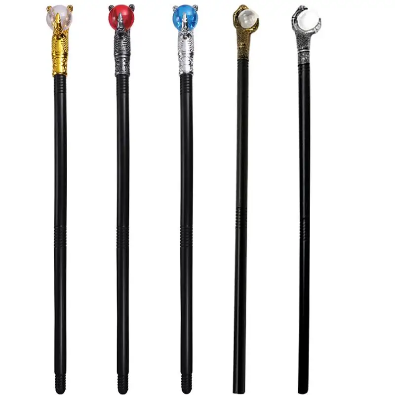 

5pcs Halloween Cane Prop Walking Cane Wand Decor Party Cosplay Wand King'S Scepter Prop Wizard'S Wand Pharaoh'S Scepter Toy
