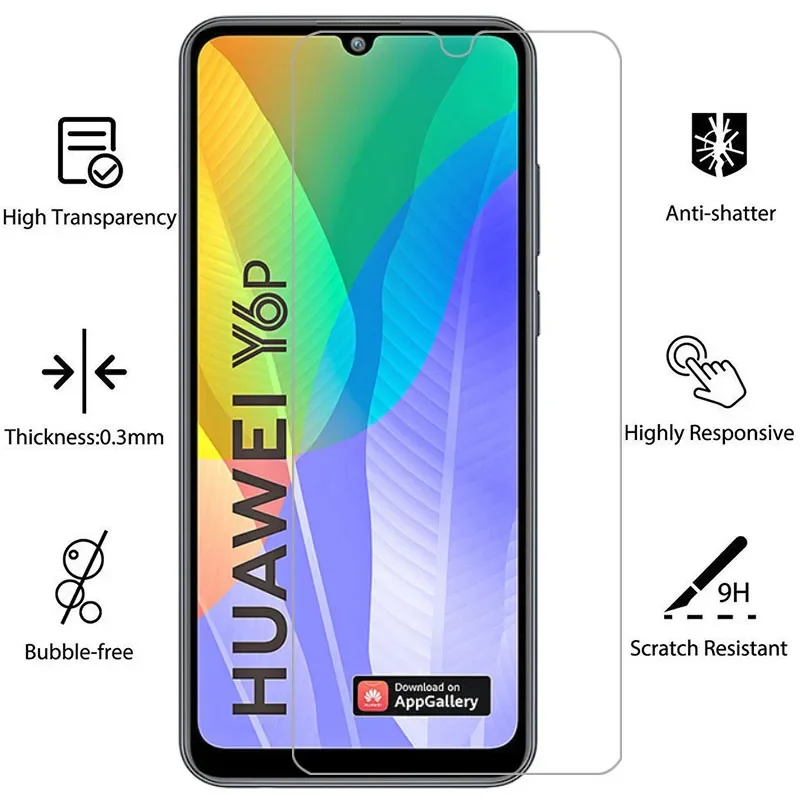Фото 3 шт. защитного закаленного стекла Qta для Huawei Y6p, защитная пленка для экрана на Huaweiy6p Y 6p Y6 P Yp6 6yp. №3