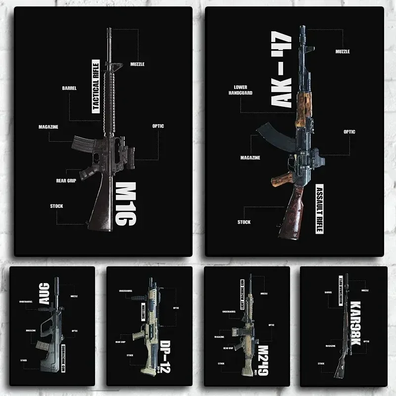 Классическая картина распылением на холсте всемирно известная игра пистолет