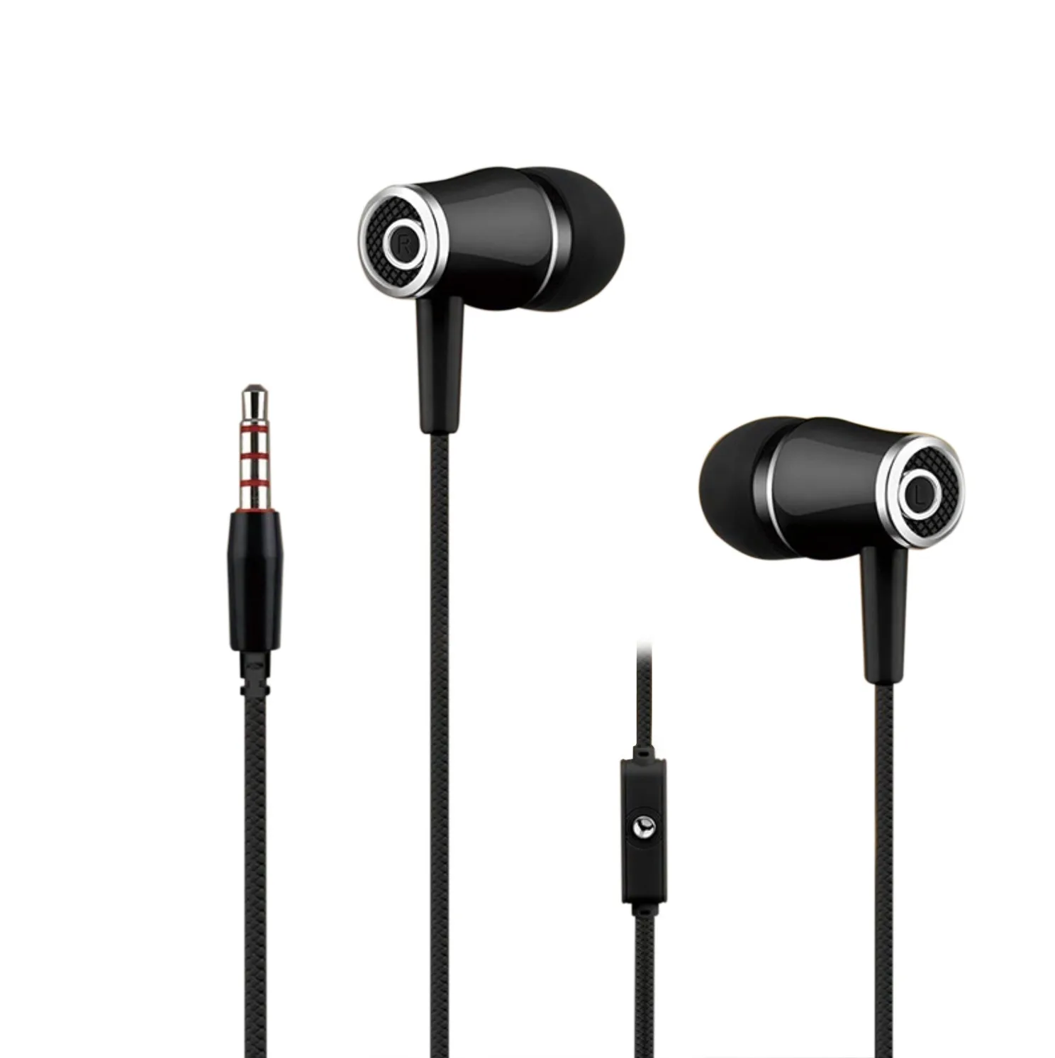 

Черные наушники с микрофоном / Гарнитура для телефона К68