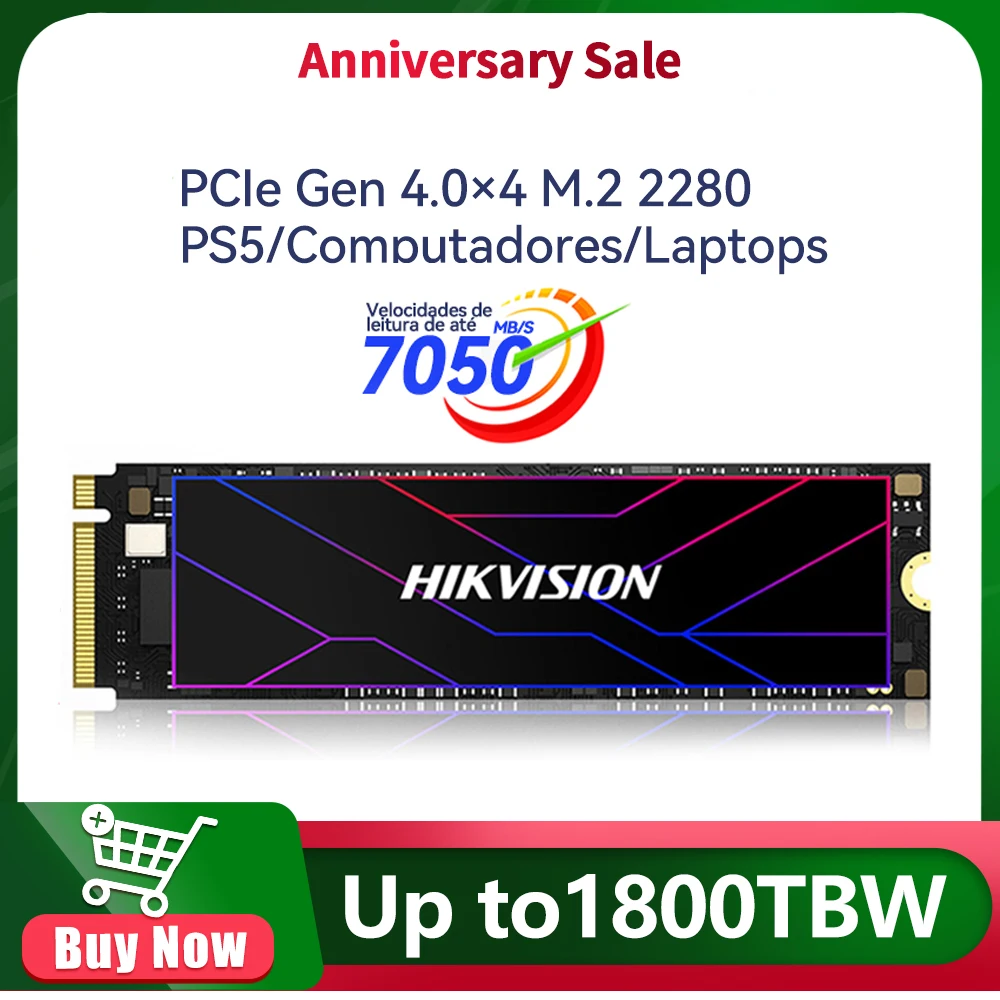 

HIKVISION SSD NVME PCIE 4,0 M2 2280 1024 ГБ 1 ТБ 7450 Мб/с Официальный жесткий диск для ноутбука
