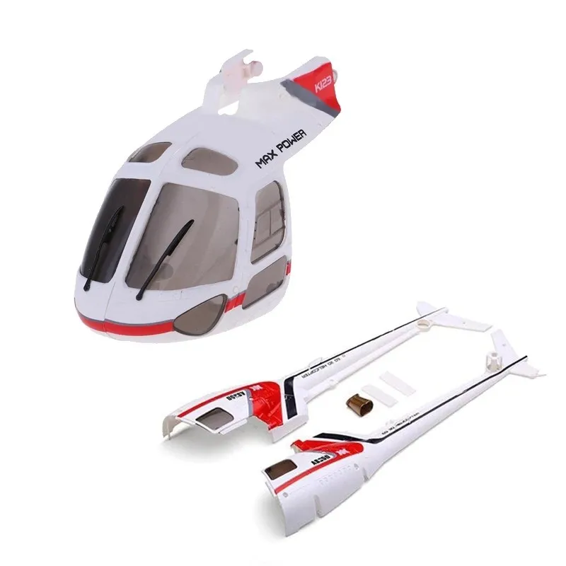 Основной навес корпуса КОРПУСА фюзеляжа WL Toys XK AS350 K123 MAX POWER 6CH бесщеточный двигатель 3D 6G Rc запасные части Аксессуары R/C Вертолет