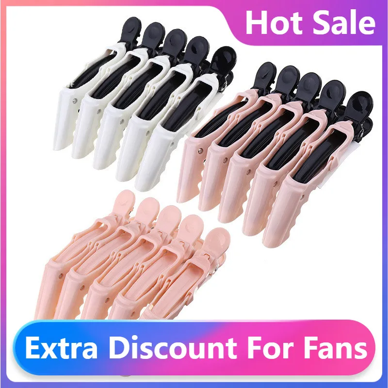 

5 шт., пластиковые заколки для волос, под крокодила