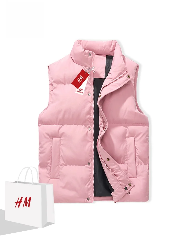 HM пуховый жилет на хлопковой подкладке мужская и женская осенне-зимняя куртка