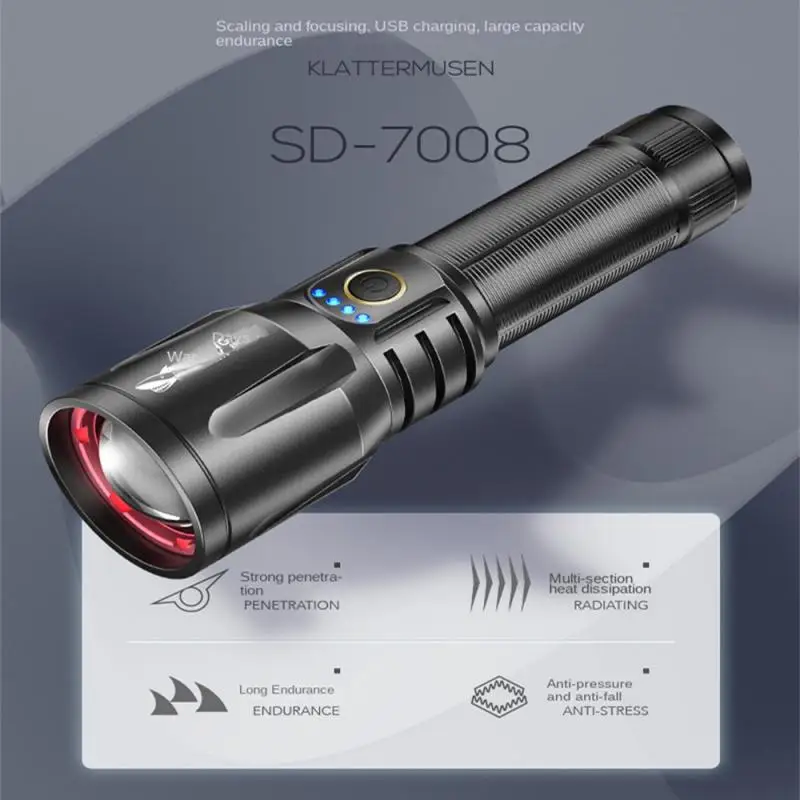 

Портативный светодиодный мини-фонарик, водонепроницаемый фонарик для кемпинга, масштабируемый фонарик для экстренной работы, яркий фонарь