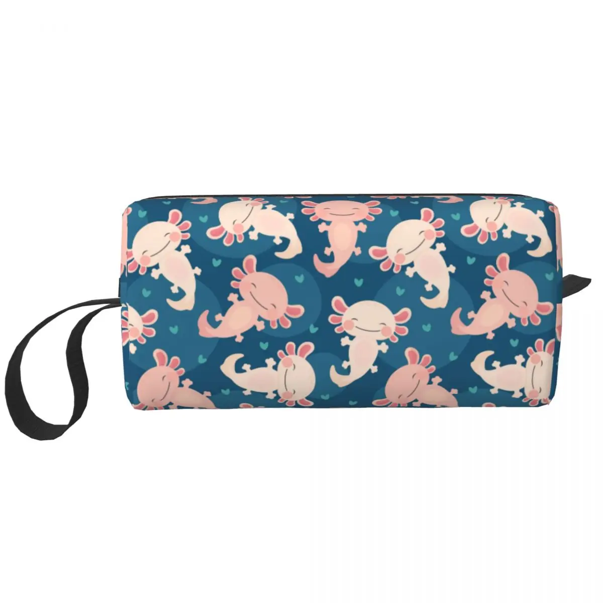 

Travel Axolotl Pattern Toiletry Bag Salamander Animal Cosmetic Makeup Organizer Women Beauty Storage Bags Dopp Kit Case Box