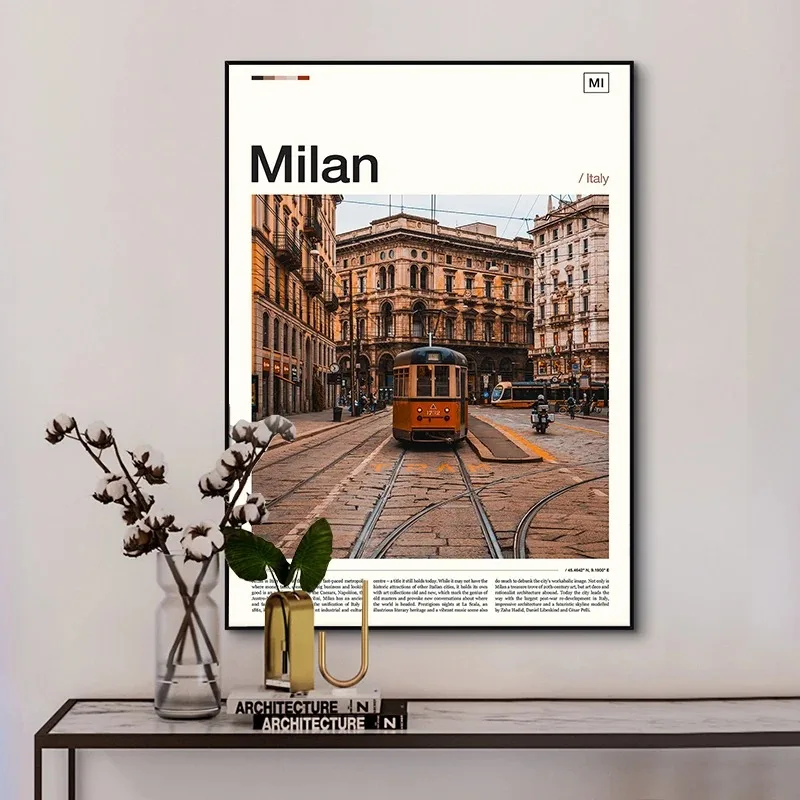 Европейский Пейзажный Постер-амстердам Барселона Калабрия Дубровник Марсель