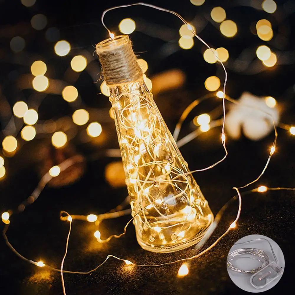 

1m 3m Copper Wire LED String Lights Holiday Lighting Fairy Garland for Christmas Tree Wedding Party Decoration Natal