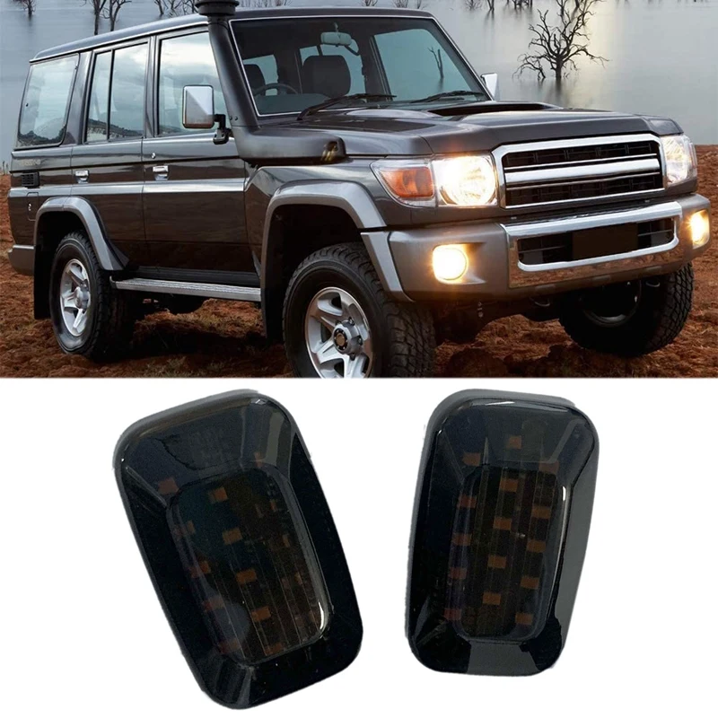 

Car Side Marker Lights LED Turn Signal Lamp Indicator For Toyota Landcruiser Land Cruiser 70 80 100 Series 1998-2007