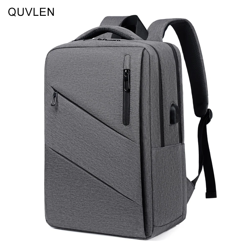 

Деловой рюкзак для мужчин, многофункциональные водонепроницаемые сумки для ноутбука 2022 дюйма с USB-зарядкой, Модный повседневный мужской ранец
