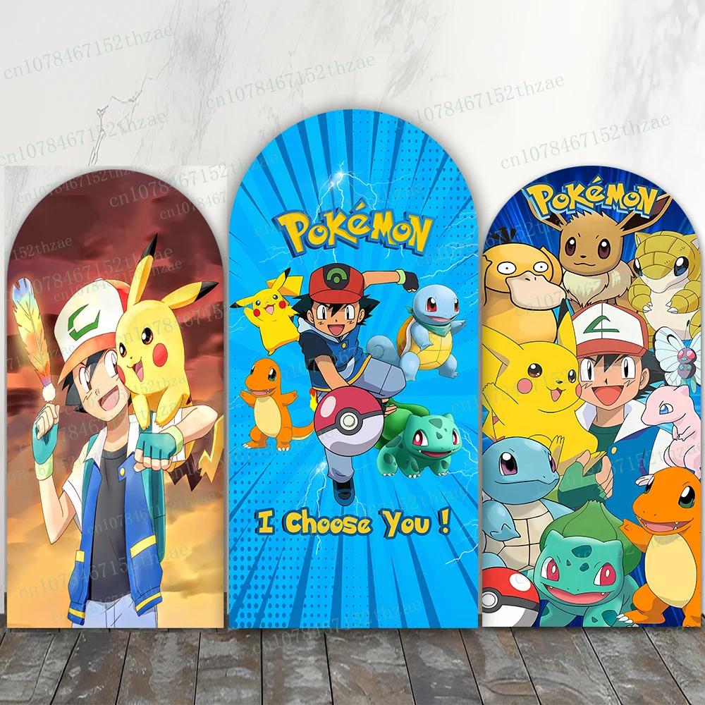 Pokemon Birthday Party Photo Background Arch Photography Backdrop Baby Shower