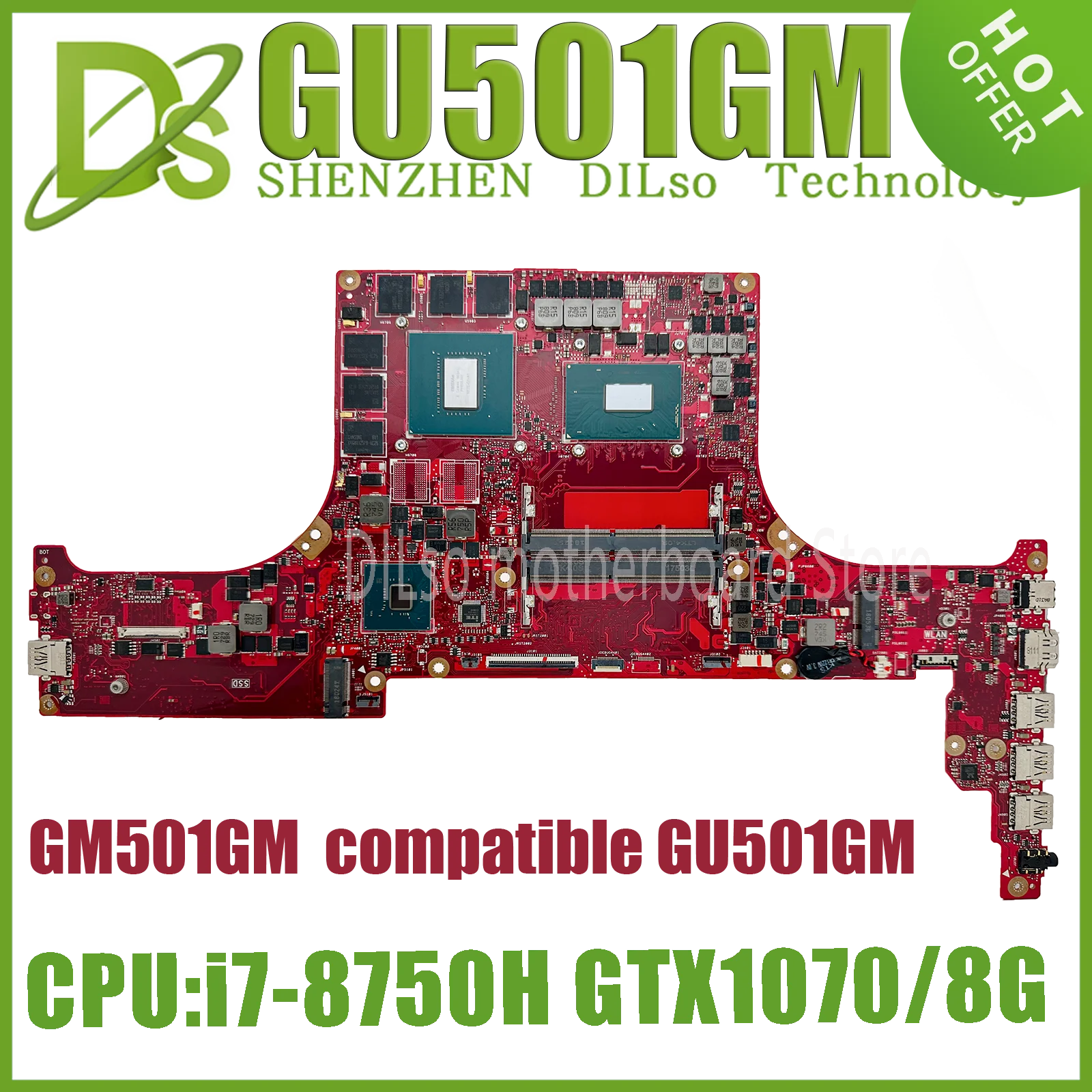 KEFU GU501GM GM501GM материнская плата ASUS ROG Зефир GU501GS GM501GS Материнская плата ноутбука W/ I7-8750H GTX1060 GTX1070 100% тестирование