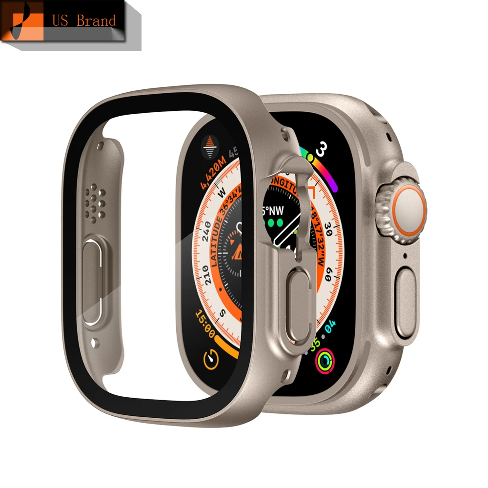Vetro + Cover Per Apple Watch Case 49Mm Iwatch Accessori Protezione Dello Schermo Paraurti Per Apple Watch Ultra 49Mm
