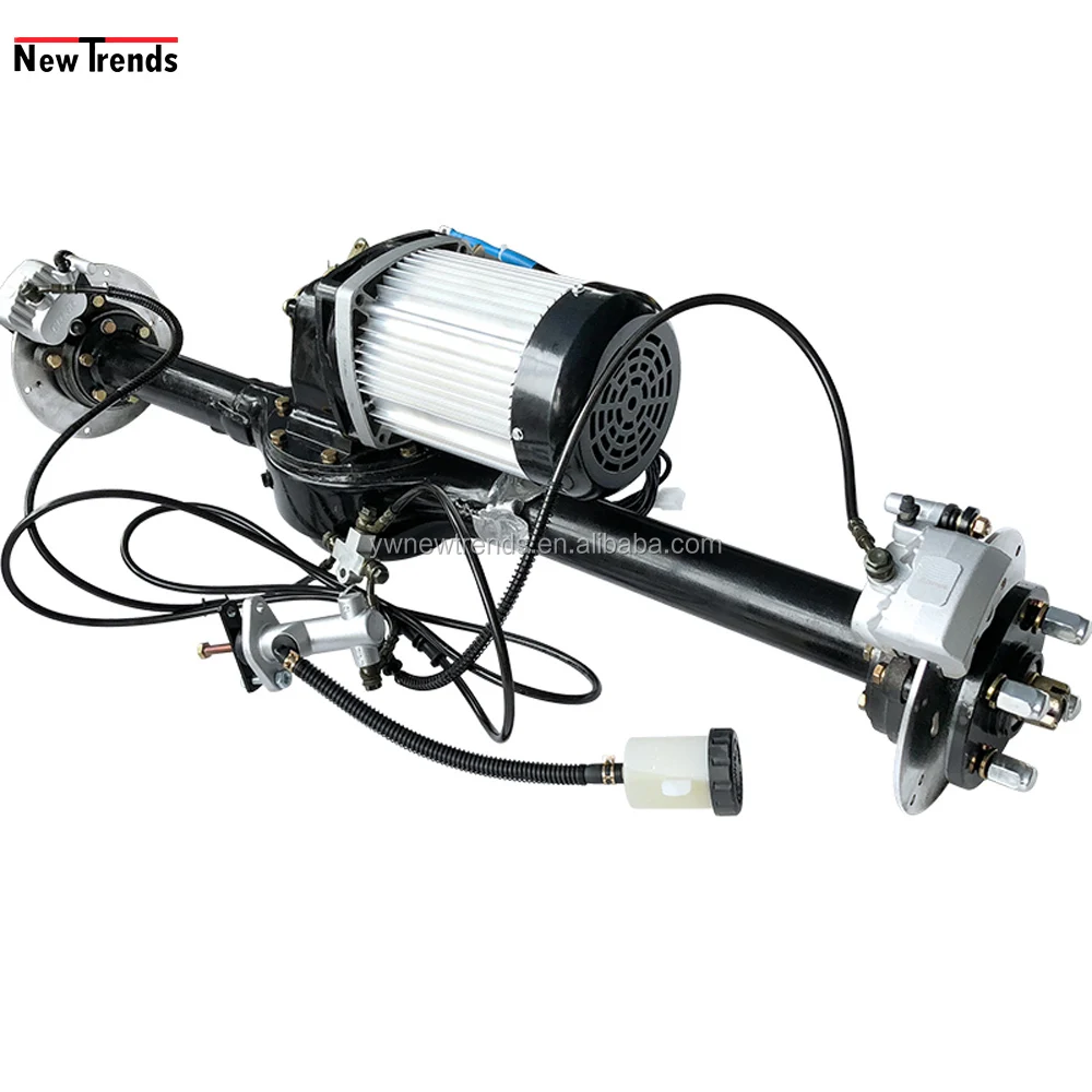 

2200 W 60V 72V Big Power Brushless Differential Motor Disc Brake Rear Axle Assembly For Electric Tricycle Four-wheeler