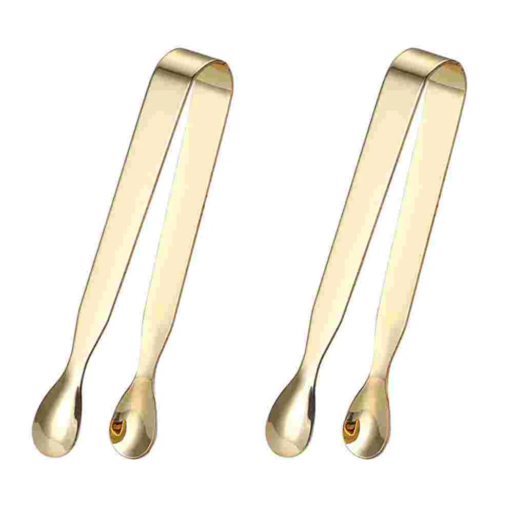 

2pcs Small Tong Sugar Cube Tong Ice Cube Clip Reusable Mini Tong for Co-worker Families Relatives Friends