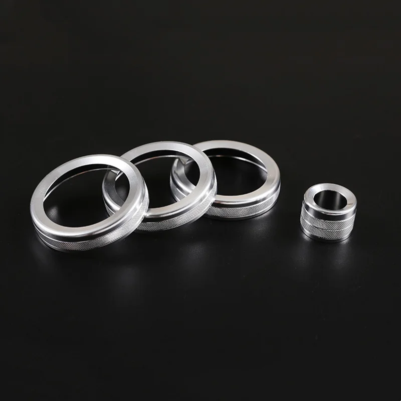 

Car Interior Strip for 2012-2018 Land Rover Aurora Air Conditioning Volume Knob Ring Aluminum Alloy 4 Piece Set
