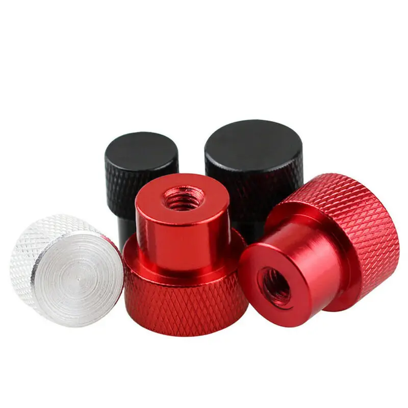 

1Pcs M3 M4 M5 M6 M8 M10 Blind Hole Hand Nut Aluminum Alloy Knurled Step Nut With Collar Thumb Nuts