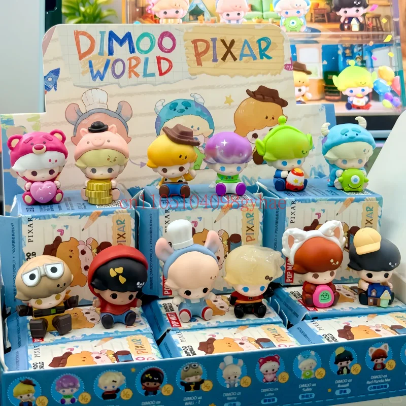 Фото Коллекционная мини-фигурка Pop Mart Dimoo World Pixar Series Pop Bean: милый настольный декор, трендовая игрушка для коллекционеров (слепая коробка) №3