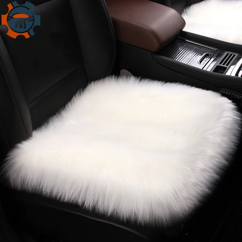 

New Winter Warm Car Seat Cushion Without Backrest Rabbit Plush Seat Cushion Short Hair Car Cushion Single Piece Wool Cushion