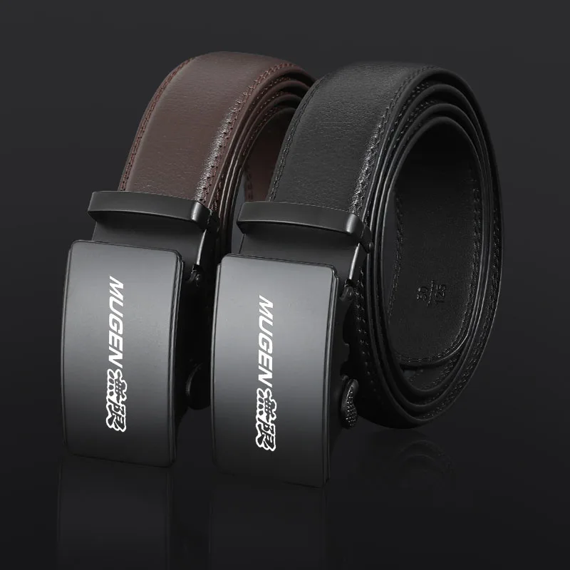 Canvas men's belt fashion black nylon outdoor metal automatic buckle For Honda Mugen Accessories