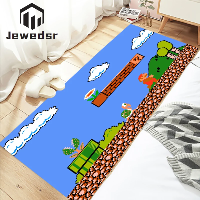 Игровой ковер в стиле Марио Домашний напольный входная дверь для кухни коврики