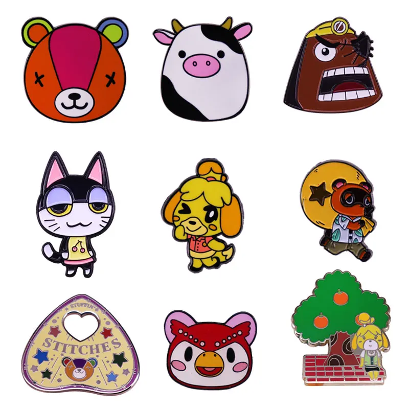 

Various Cute Animal Cartoon Pin Interesting Metal Enamel Badge Collection Hoodie Backpack Hat Children Fashion Brooches Gifts