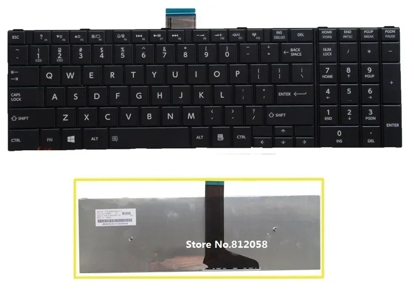 Новая клавиатура US для Toshiba Satellite L50 C50 C50D L50-A S50 S55 L70 L75 C70 C75 черная
