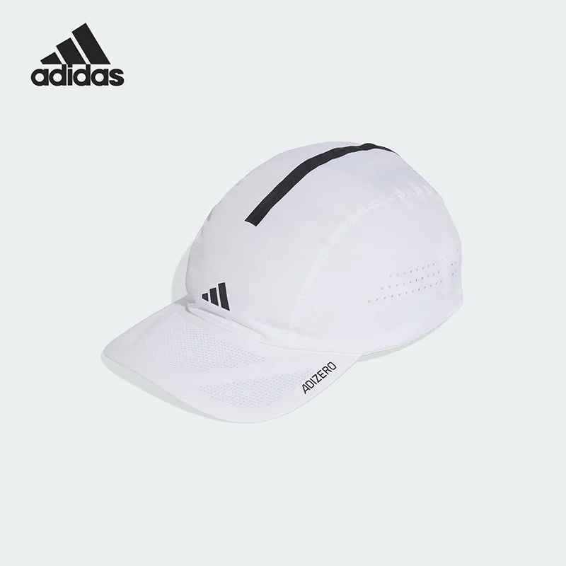 Фото Бейсболка Adidas KD6975 CLIMACOOL, дышащая, регулируемая, с предварительно изогнутым козырьком, универсальный размер, для активного отдыха, бело-черная. №1