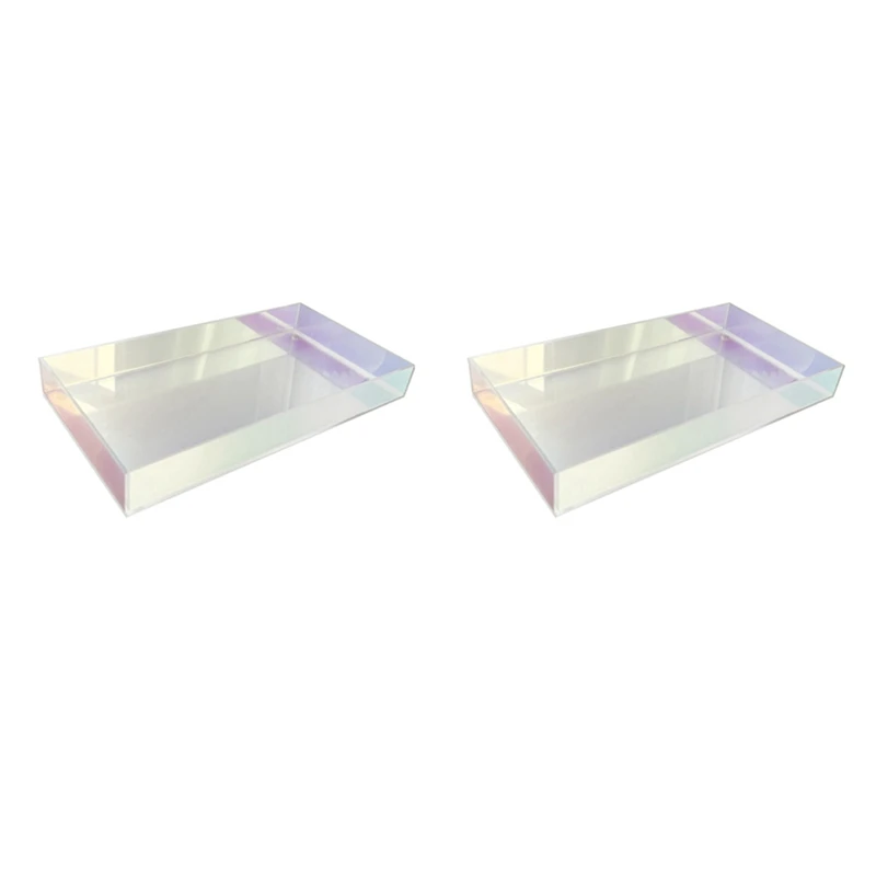 

Поднос акриловый прозрачный для хранения ювелирных изделий, поднос креативный Простой декоративный для десертов, 2 шт.