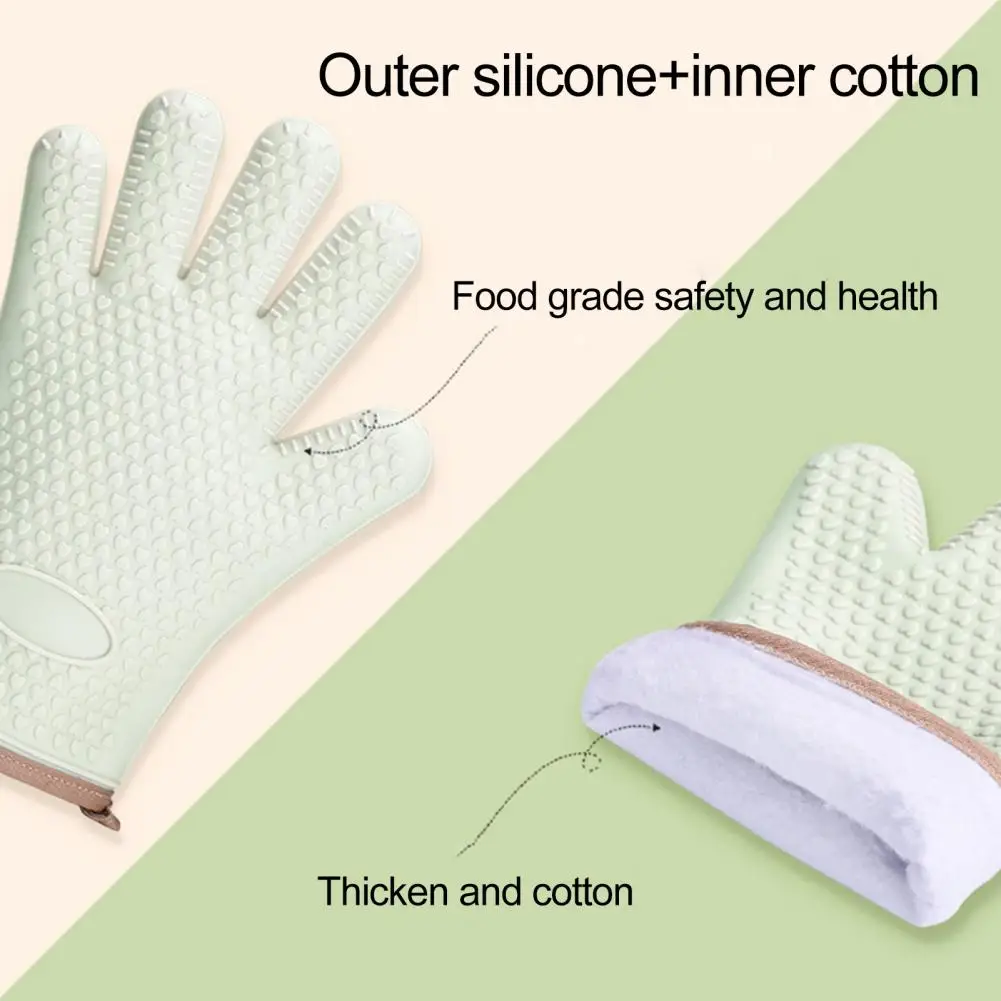 

Варежки для приготовления пищи, 1 шт., практичные Нескользящие текстурные многоразовые изолированные перчатки для духовки, микроволновки, варежки для выпечки, товары для дома