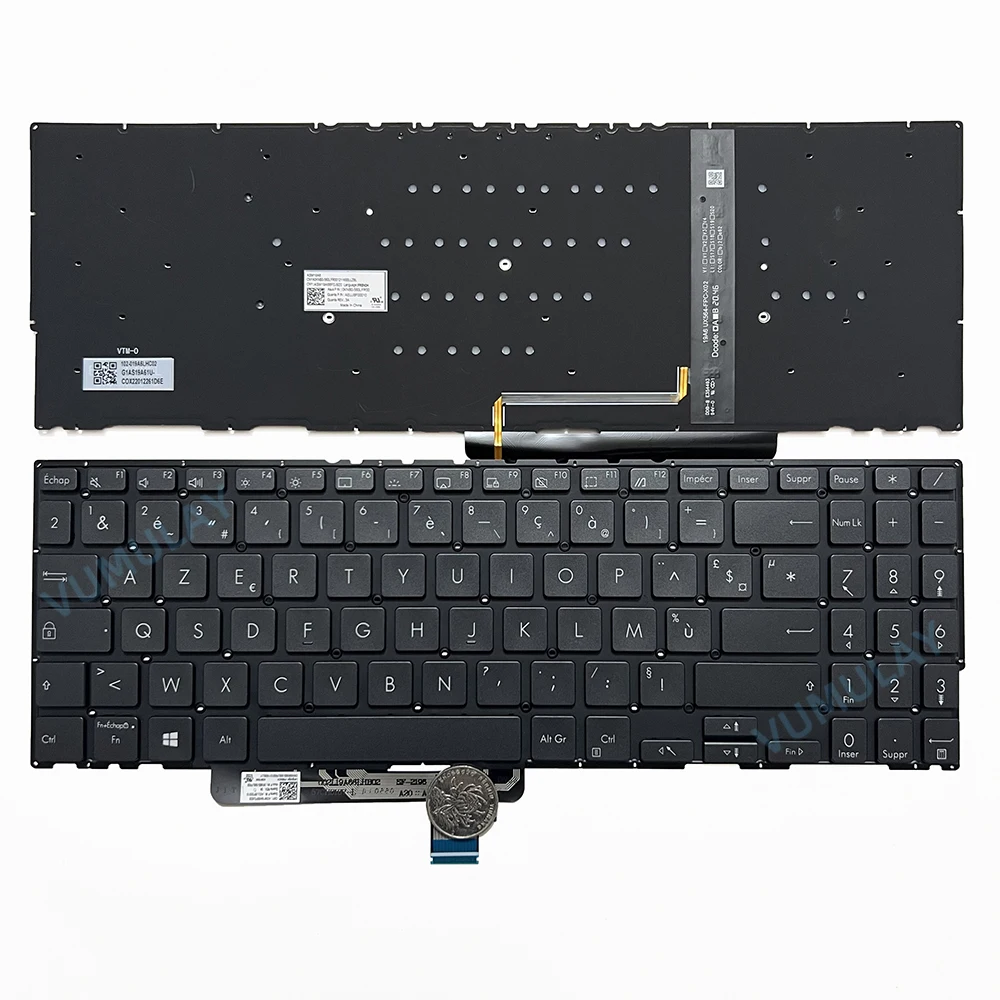 AZERTY клавиатура с подсветкой для ASUS ZenBook UX564 UX564E UX564EH UX564EI UX564P UX564PH UX564PI Q538E Q538EI