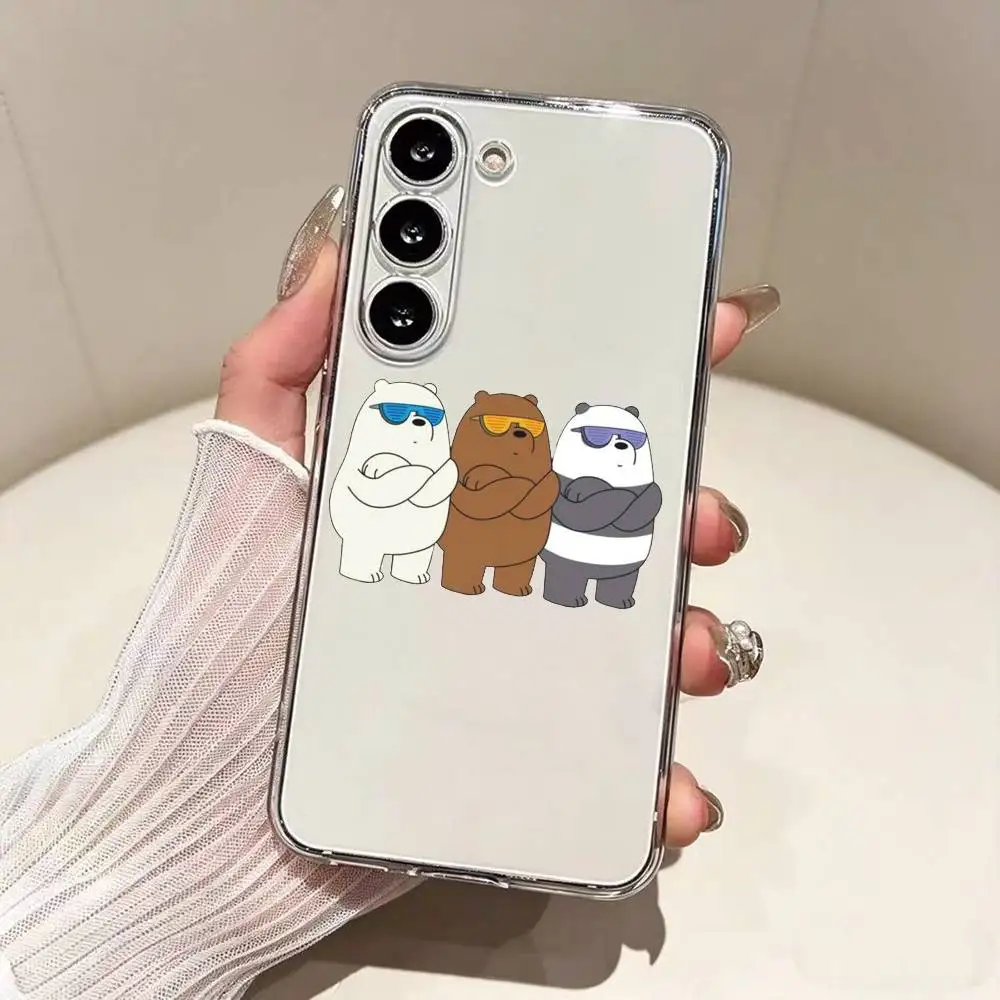 Фото Чехол для телефона с изображением мультяшных медведей W-We B-Bare для Samsung A10,12,20,21S,30,31,40,50,51,52,70,71, прозрачный чехол №5