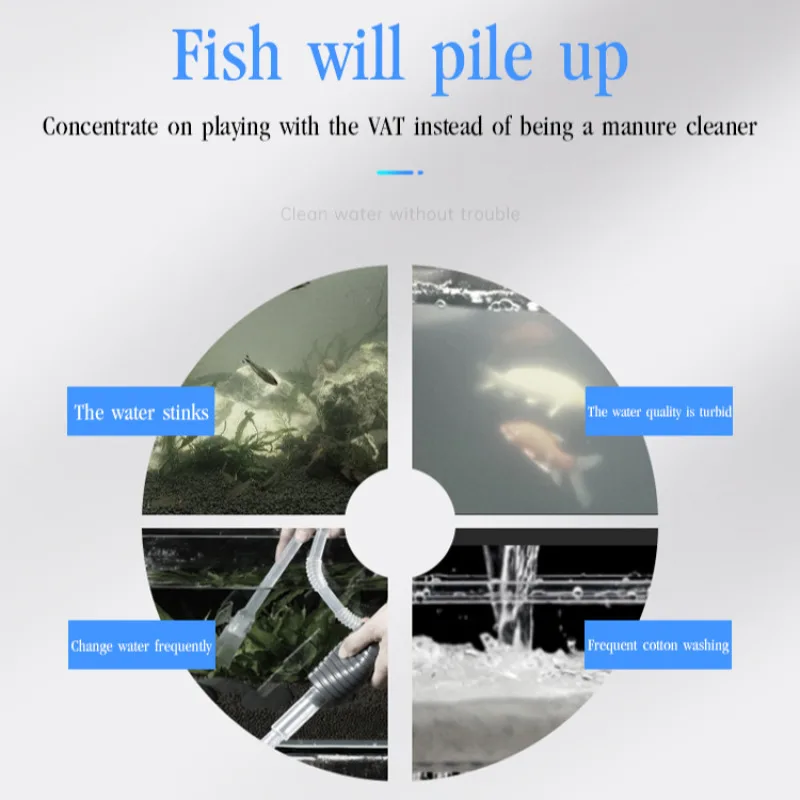Инновационный аквариумный фильтр 6 в 1 для рыбок и туалета с внутренним сифоном