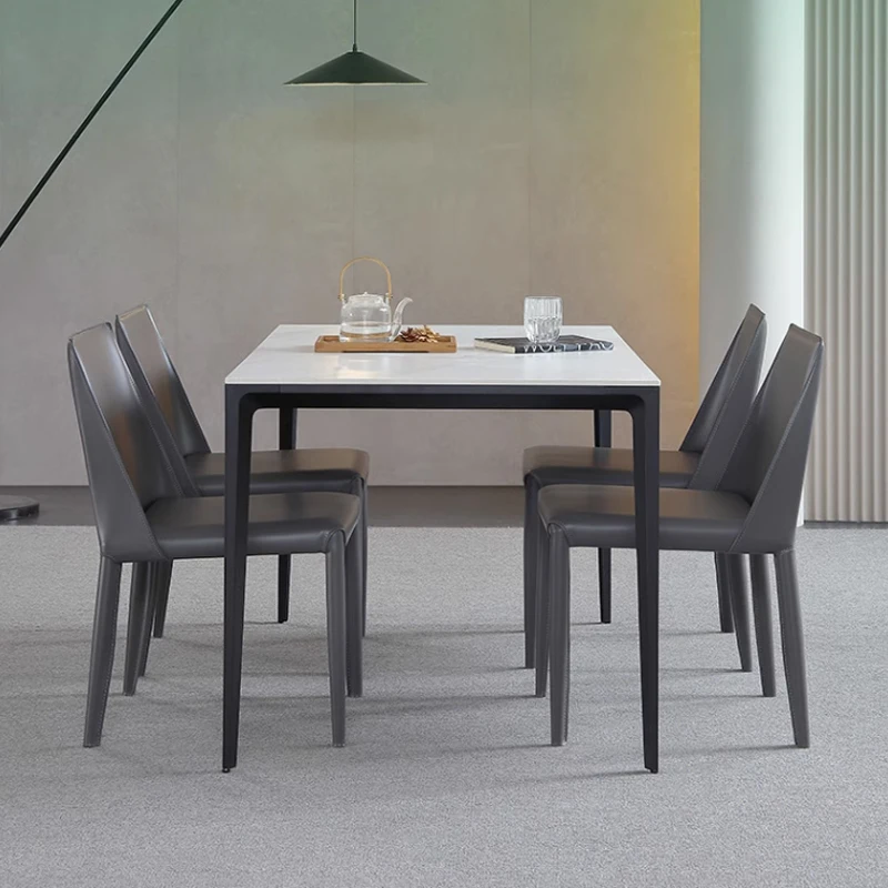 Набор обеденных столов классический 4/6-местный современный мраморный верх