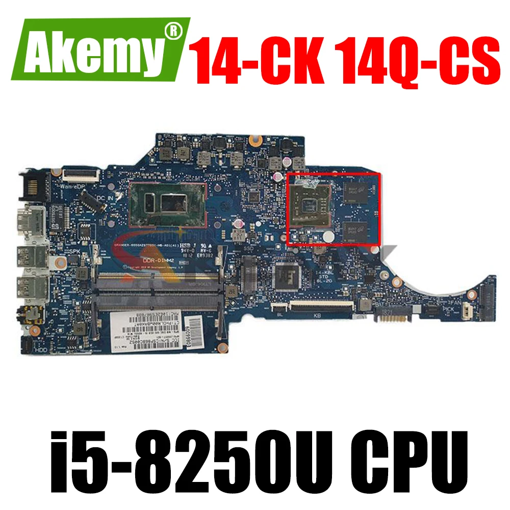 

Akemy L23232-601 6050A2977601 216-0890010 Laptop Motherboard with/ i5-8250U for HP Pavilion 14-CK 14Q-CS Mainboard